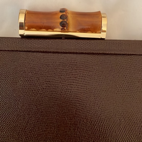 NEW Ann Taylor brown leather purse with gold chain. - Picture 2 of 12